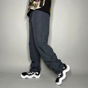 Vintage Y2K Starter Track Pants Mens S Baggy Wide Leg Dark Grey Sweatpants